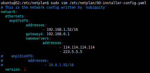 注释掉对应的网口